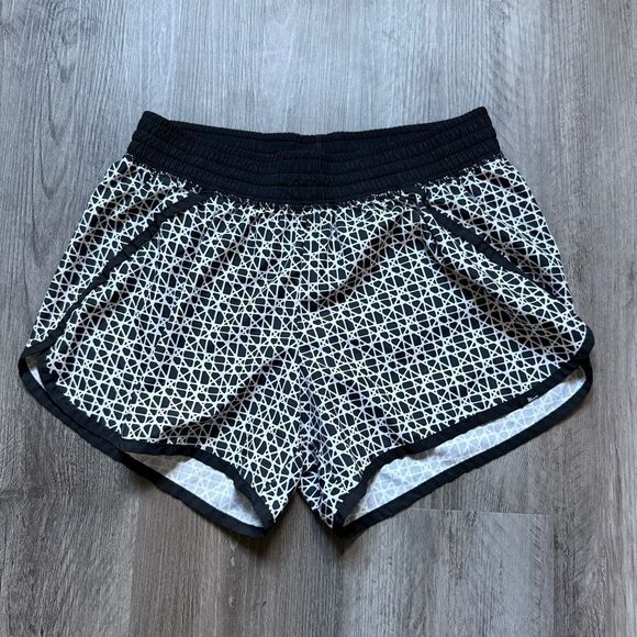 Champion Running Shorts Lined Black White Medium Athletic Workout Sporty - Picture 2 of 12